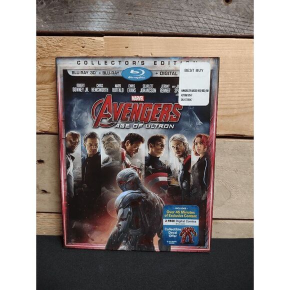 Avengers Age of Ultron Blu Ray + 3D Collector's Edition Red Case w/ Slipcase - Picture 1 of 2